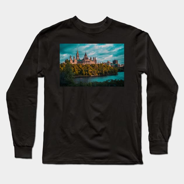 Parliament Hill Ottawa,Ontario Canada Long Sleeve T-Shirt by Robtography